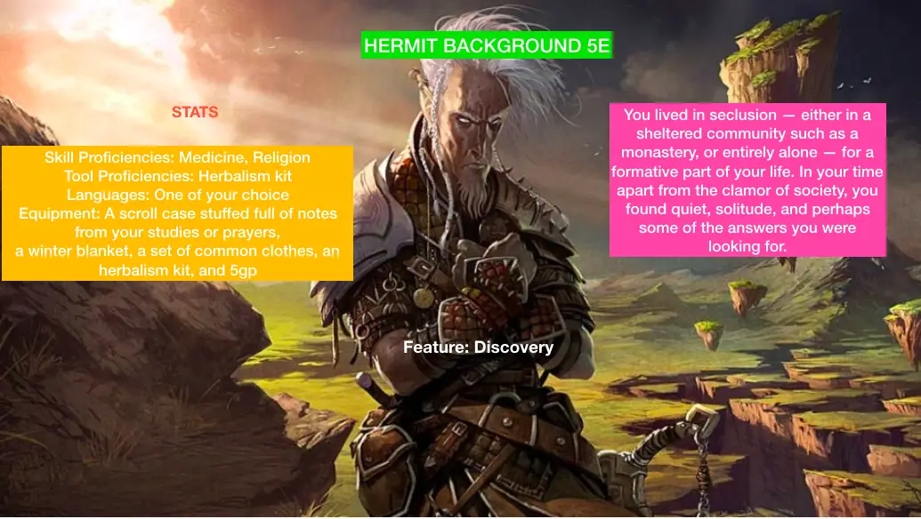 Hermit Background 5E