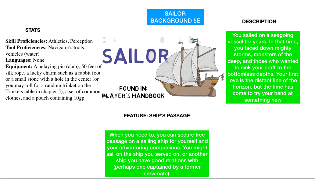 Sailor Background 5E